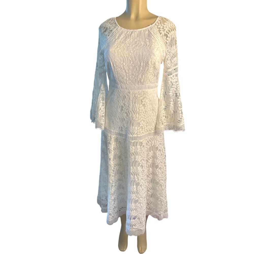 Women S 4 Eshakti Wayward Fancies White Lace Wedding Bridal Gown Dress View 2